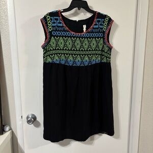 Uncle Frank dress with Green and Blue Accents